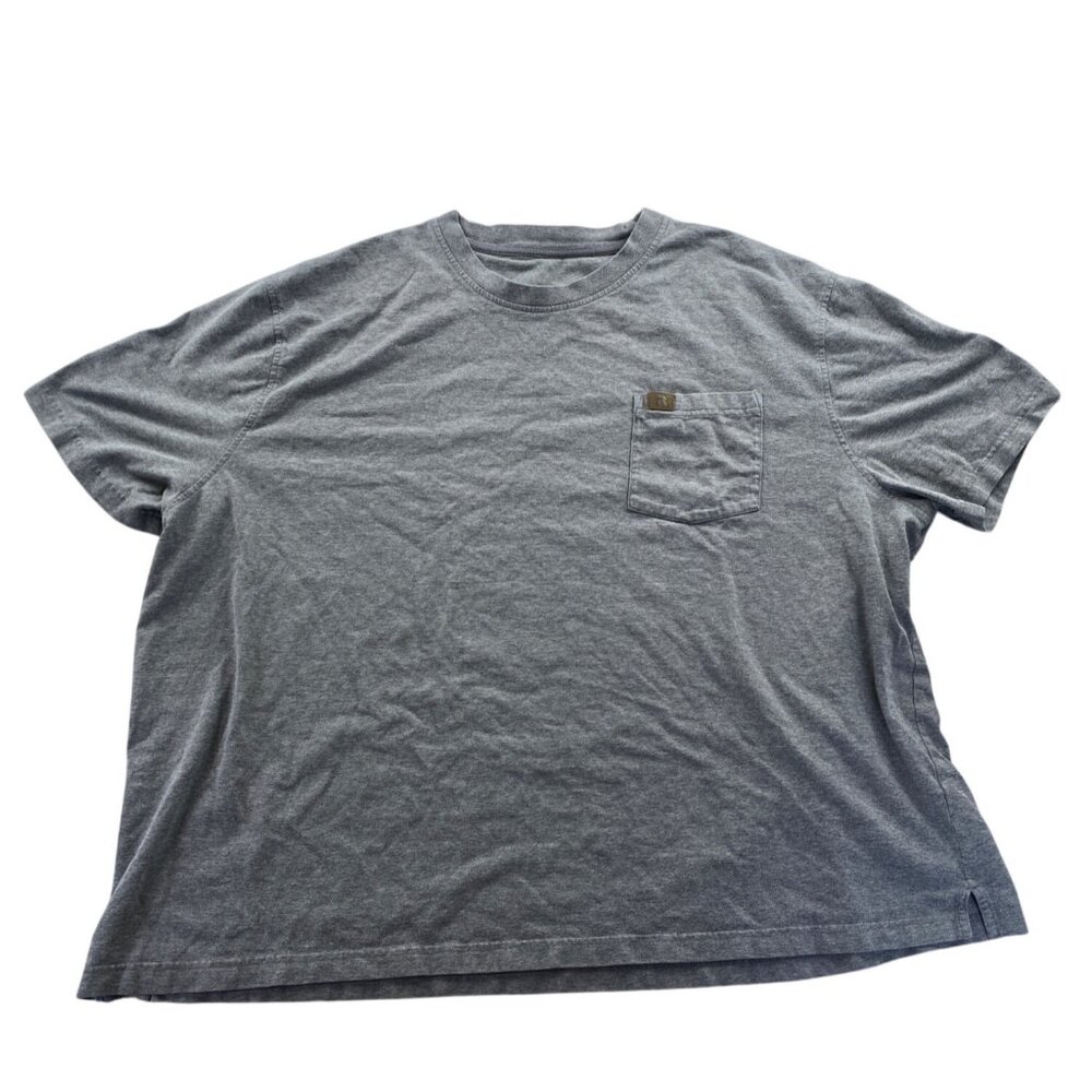 Wrangler Riggs Workwear T-Shirt 3XL Mens Grey Short Sleeve Pocket Tee Casual